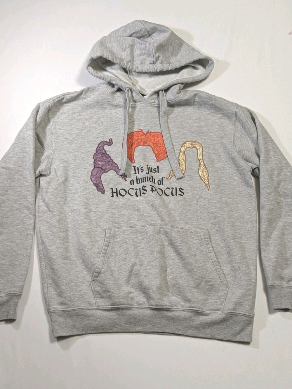 Disney HOCUS POCUS Movie Gray Women's/Junior's Hoodie Sweatshirt Pullover M 7-9
